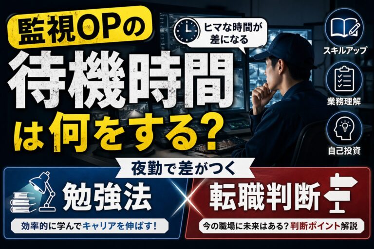 データセンター監視オペレーターの待機時間は何をする？夜勤で差がつく勉強法と転職判断