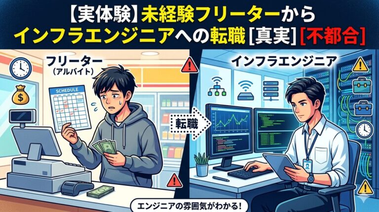 未経験フリーターからインフラエンジニアへ転職した実体験｜きつい点と求人選び