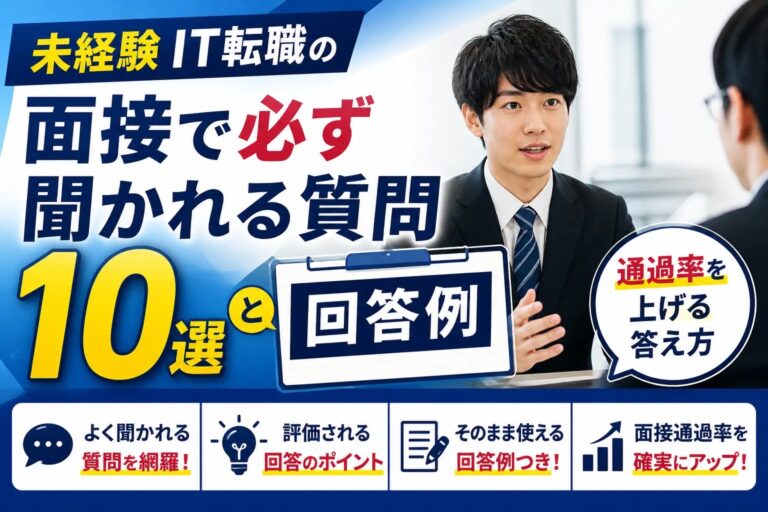 未経験IT転職の面接で必ず聞かれる質問10選と回答例【通過率を上げる答え方】
