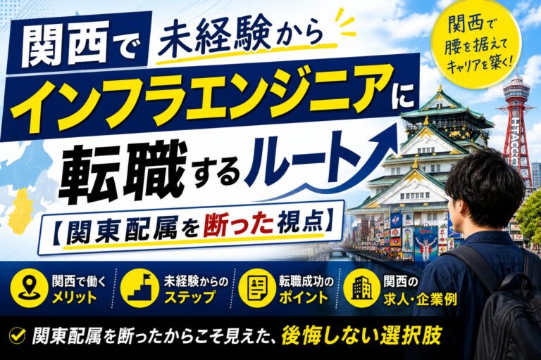 関西で未経験からインフラエンジニアに転職するルート【関東配属を断った視点】